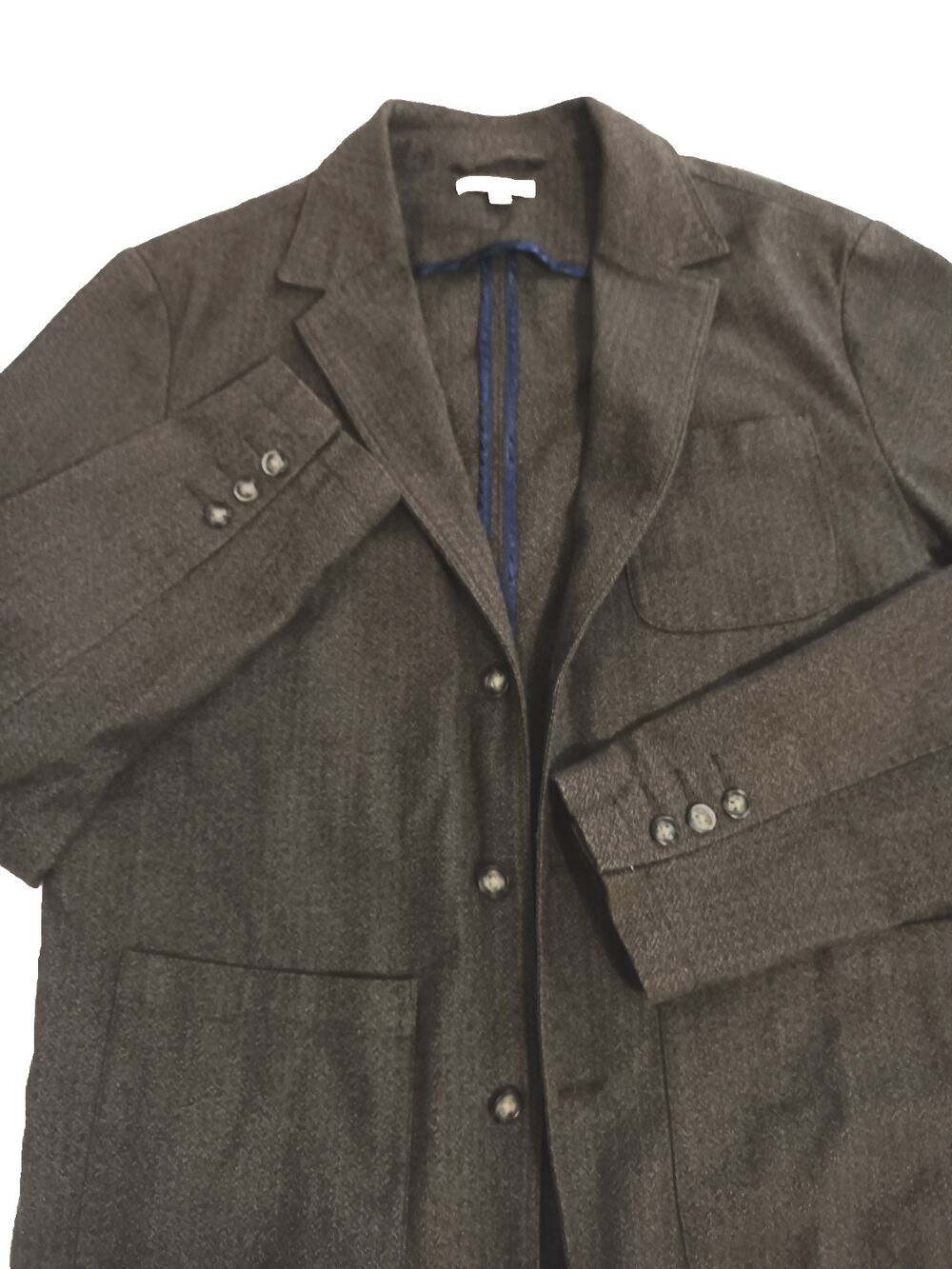 Carbon2cobalt Blazer Mens S Cotton Herringbone Stripe Tweed Sport Coat Coastal